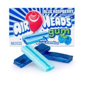 Airheads Sugar-Free Gum with Micro Candies - Blue Raspberry - 14 Stick