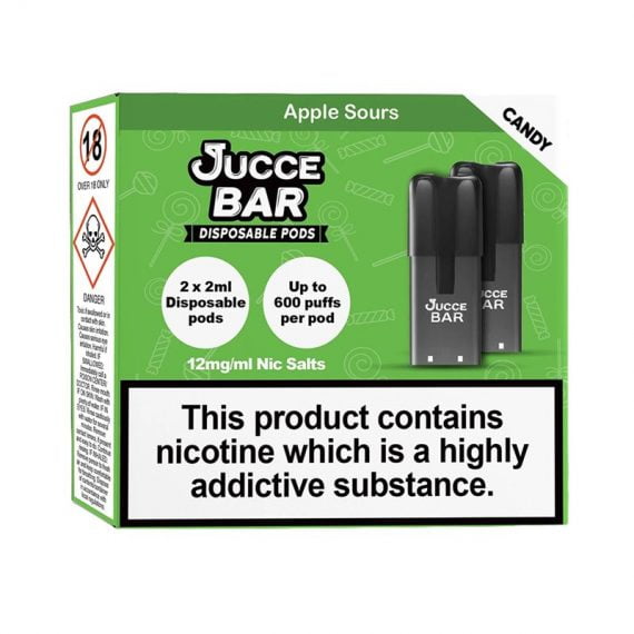 Apple Sours Jucce Bar Disposable Pod 12mg Nic Salt 2ml E-Liquid