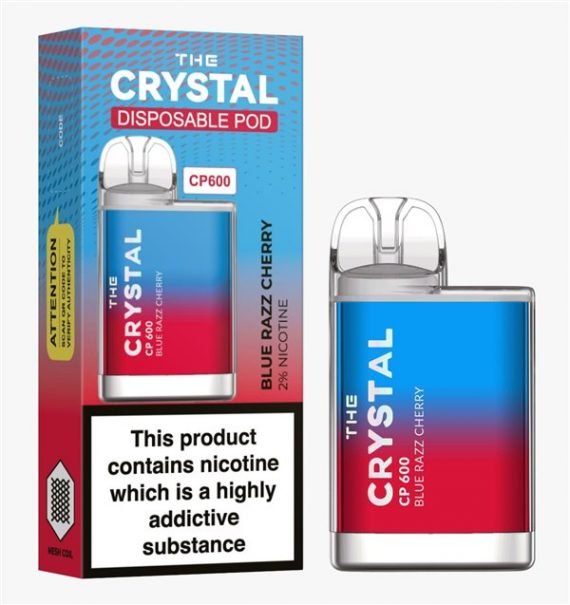 Blue Razz Cherry The Crystal CP600 Disposable Vape Puff Pod