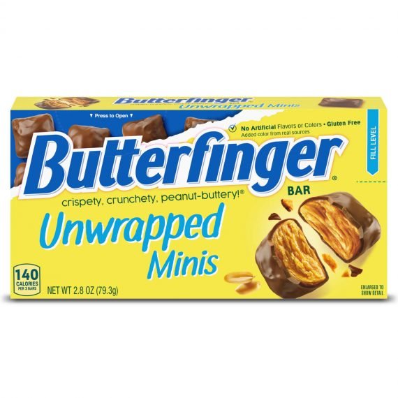 Butterfinger Chocolatey Peanut-Buttery Unwrapped-Minis Movie-Theater-Candy-Box 79 3g