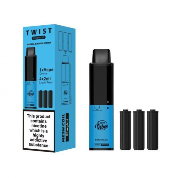 Crazy Blue Happy Vibes Twist 2400 Disposable Vape