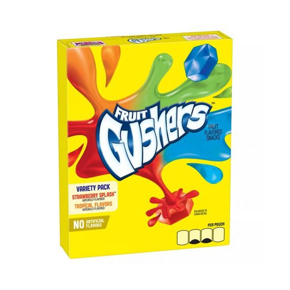 Fruit Gushers Variety Packs Strawberry Splash & Tropical Flavours Fruit Flavoured Snacks 136g