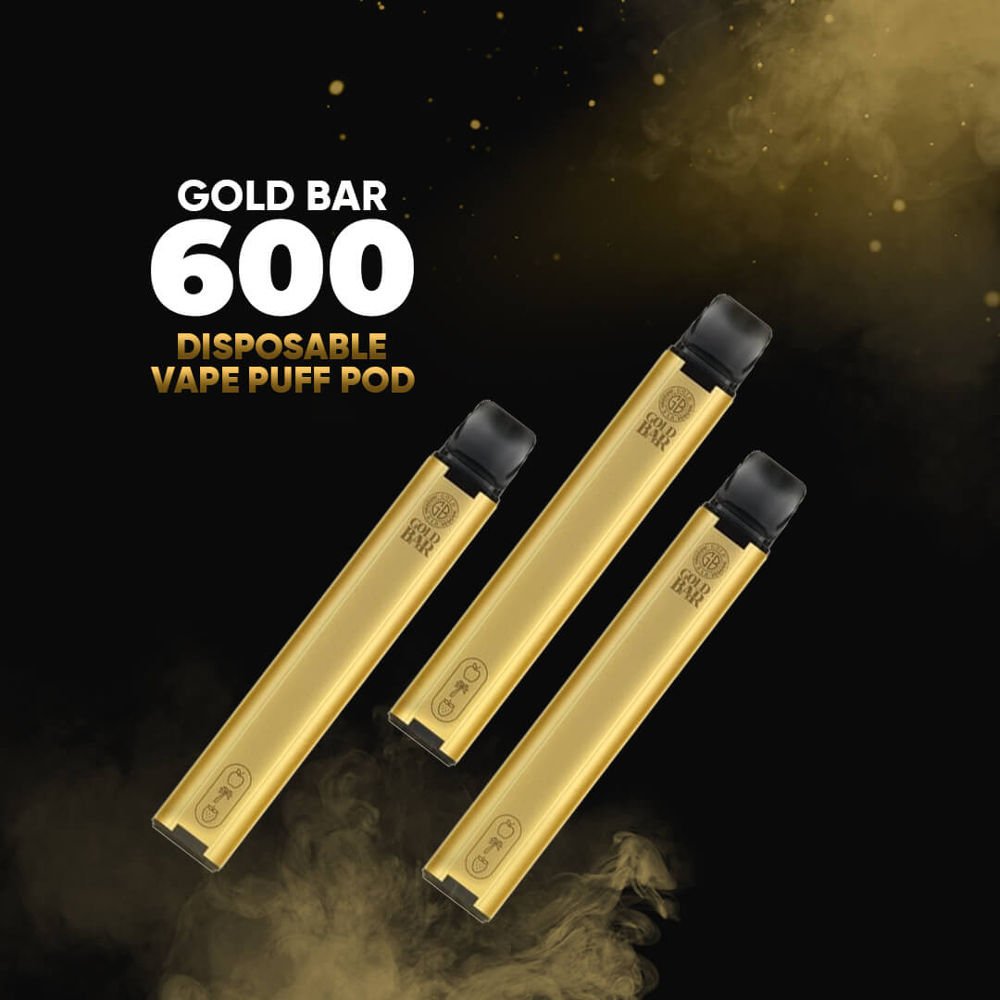 Gold Bar 600 Disposable Vape Pod Puff Pen Device