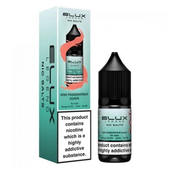 Kiwi Passionfruit Guava Elux Legend Nic Salts 10ml E-Liquid