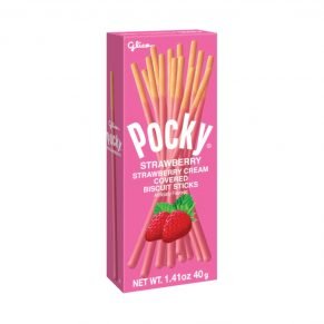 Pocky Strawberry Cream Covered Biscuit Sticks 40g