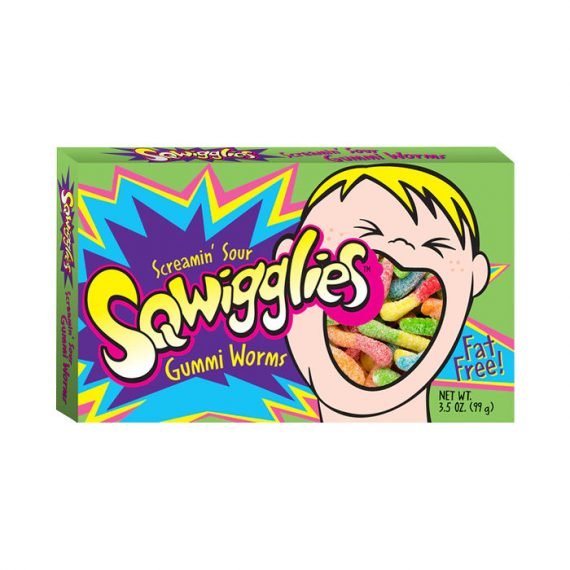 Screamin Sour Sqwigglies Gummi Worms 99g