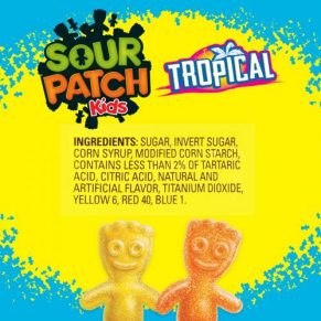 Sour Patch Kids Tropical Peg Bag 141g Ingredients