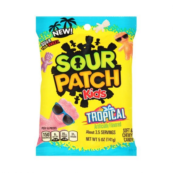 Sour Patch Kids Tropical Soft Chewy Candy 141g Bag -