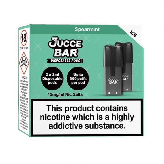 Spearmint Jucce Bar Disposable Pod 12mg Nic Salt 2ml E-Liquid