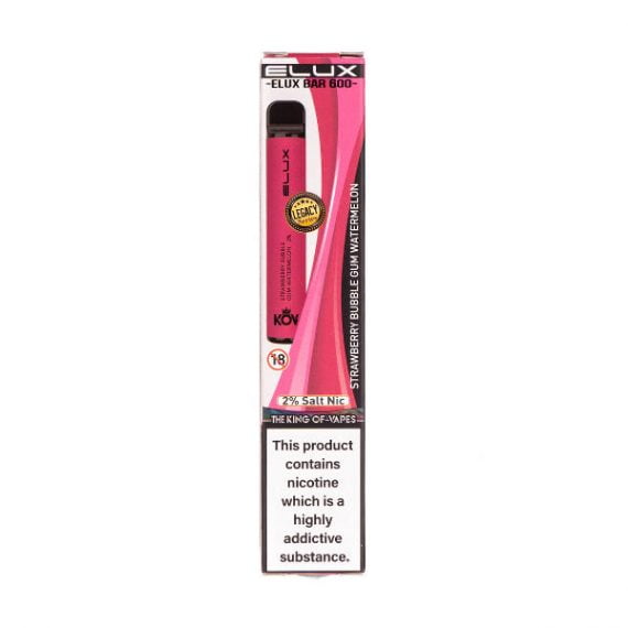 Strawberry Bubblegum Watermelon Elux Bar 600 Disposable Kit