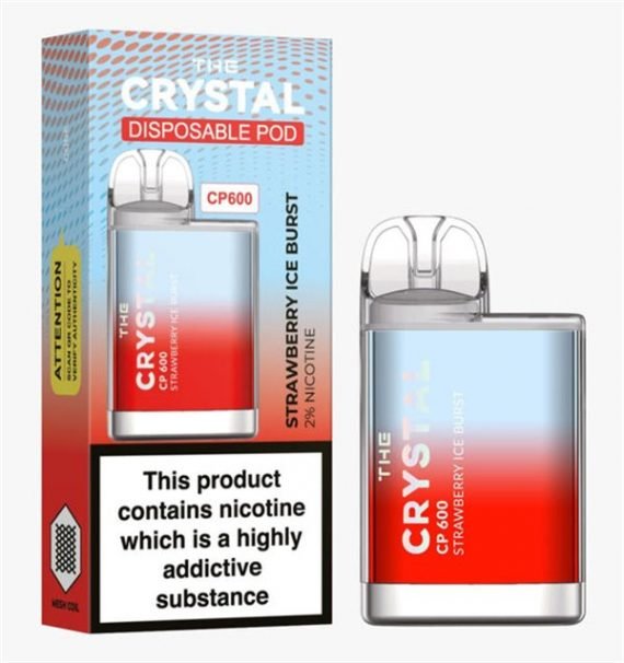 Strawberry Burst Ice The Crystal CP600 Disposable Vape Puff Pod