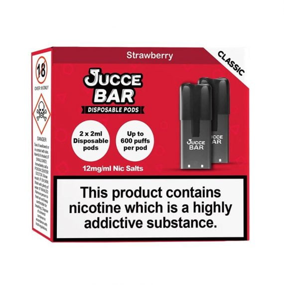 Strawberry Jucce Bar Disposable Pod 12mg Nic Salt 2ml E-Liquid