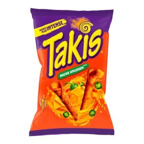 Takis Nacho Xplosion Rolled Tortilla Chip Snacks Zesty Cheese Flavour 280g