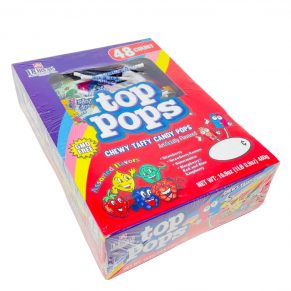 Top Pops Assorted Flavours Chewy Candy Taffy Lollies 336g