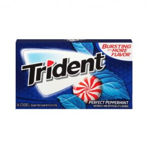 Trident Perfect Peppermint Sugar Free Chewing Gum with Xylitol 14 Sticks