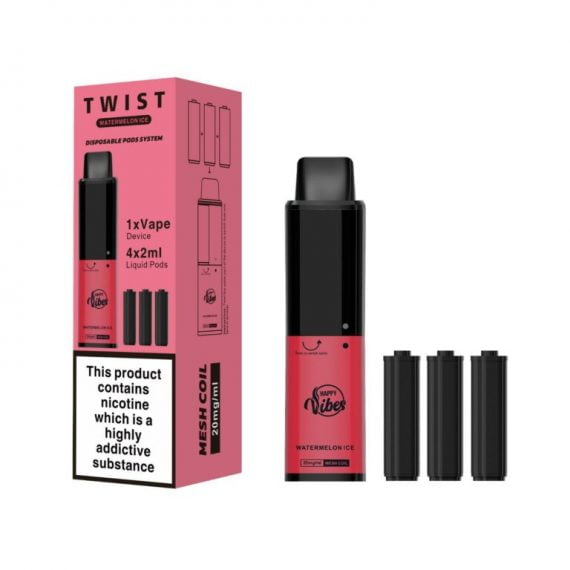 Watermelon Ice Happy Vibes Twist 2400 Disposable Vape