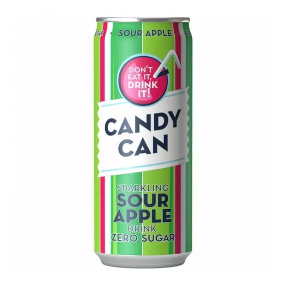 Candy Can Sparkling Sour Apple Zero Sugar 330ml